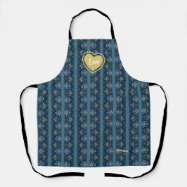 詩人アドゥエラ・アコーによるブルーストライプ・ラブ・エプロン エプロン