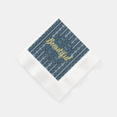 詩人アドエラ・アコオによる美しいペーパーナプキンのデザイン 縁ありカクテルナプキン (角)