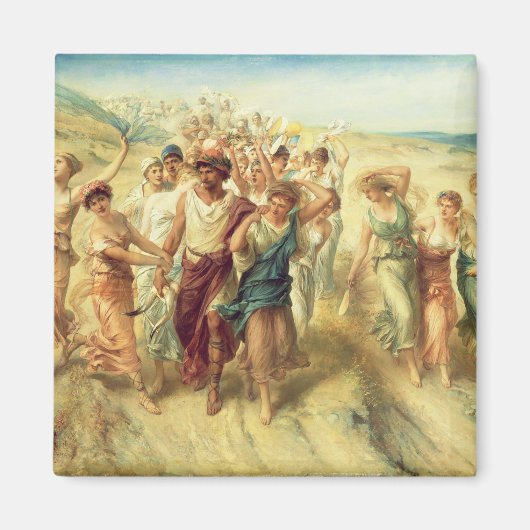 詩人アナクレオン（紀元前570年～485年）とミューズ、189 マグネット (正面)