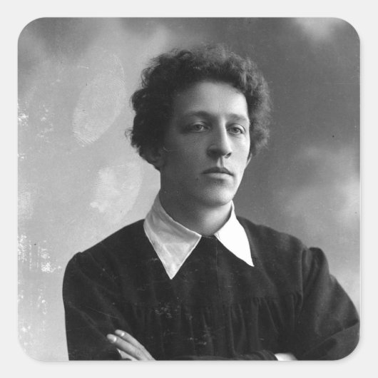 詩人アレキサンダー・ブロックのポートレート スクエアシール (正面)