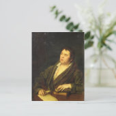 詩人イワン・A・クリロフのポートレート, 1812 ポストカード (スタンド正面)