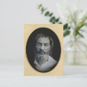 詩人ウォルト・ホイットマンの思慮深い目 ポストカード (スタンド正面)