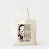 詩人エドガー評論家アラン・ポーのギフトmusのための日の贈り物 トートバッグ (正面)