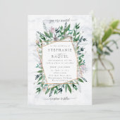 詩人ガーデンワイルドフラワーウォーター色のフローラブーク 招待状 (スタンド正面)