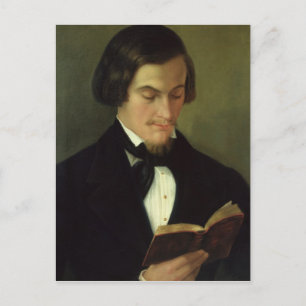 詩人ハインリッヒ・ハイネのポートレート1842年 ポストカード
