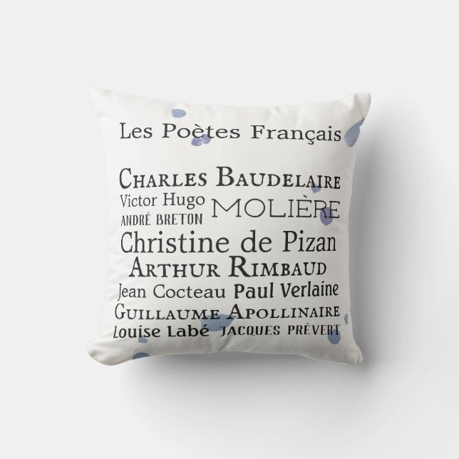 詩人フランスのの野外枕 アウトドアクッション (正面)