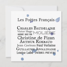 詩人フランスのフラットカード
