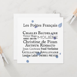 詩人フランスのフラットカード