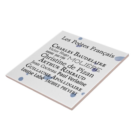 詩人フランスの タイル (側面)