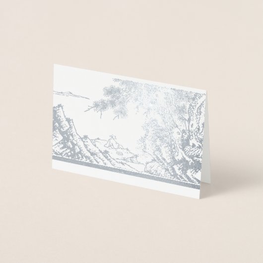 詩人中国の哲学者フォイルカード 箔カード (正面)