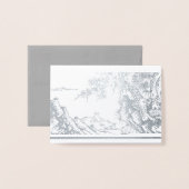 詩人中国の哲学者フォイルカード 箔カード (封筒付き正面)