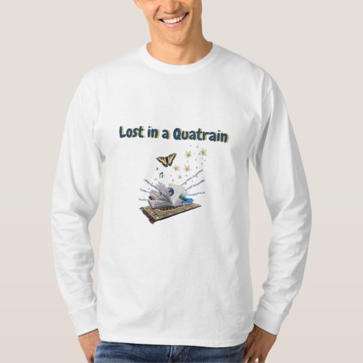 詩人失ったアディエラ・アコーのQuatrain Tシャツで Tシャツ (正面)