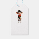 詩人10代のクリスマス小妖精や小人クラフトギフトラベル ギフトタグ (正面)