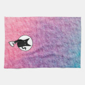 詩人Adiela Akooによるピンクのハロウィーンキッチンタオル キッチンタオル (横)