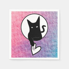 詩人Adiela Akooによるピンクハロウィーンペーパーナプキン スタンダードカクテルナプキン