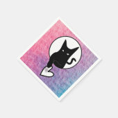 詩人Adiela Akooによるピンクハロウィーンペーパーナプキン スタンダードカクテルナプキン (角)