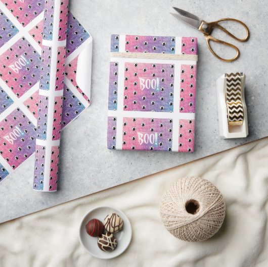 詩人Adiela Akooによるピンクハロウィーンラッピング紙 ラッピングペーパー (クラフト)