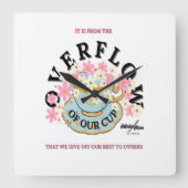 詩人Adiela AkooによるOVERFLOWウォールクロック スクエア壁時計 (正面)