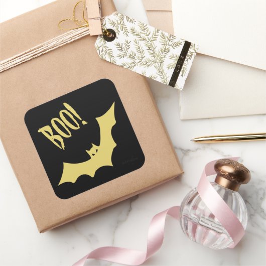 詩人Adiela Akooのハロウィーンボーステッカー スクエアシール (ギフト)