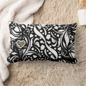 詩人Adiela Akooの人生の黒腰枕 ランバークッション (ブランケット)