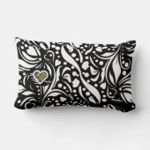 詩人Adiela Akooの人生の黒腰枕 ランバークッション (裏面)