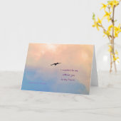 詩付きのローン·ガル#2:皆の友人 カード (黄色い花)