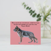 詩付き美しいドイツの羊飼いはがき ポストカード (スタンド正面)