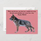 詩付き美しいドイツの羊飼いはがき ポストカード (正面/裏面)