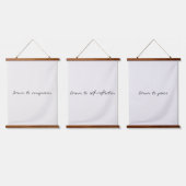 詩描とベージュのタペストリー3セットへ 吊り下げ型タペストリー (トリプル)