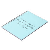 詩描と青の海のノートへ ノートブック (左側)