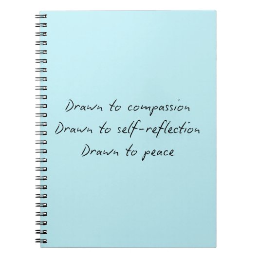 詩描と青の海のノートへ ノートブック (正面)