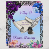 詩文が大好きな理由パーソナライズされた紙 (正面/裏面)