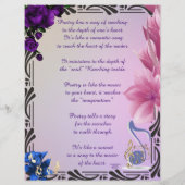 詩文が大好きな理由パーソナライズされた紙 (裏面)