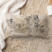 詩日本のの金ゴールド銀絵画秋檜 ランバークッション (ブランケット)