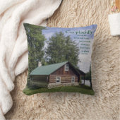 詩歌の丸太小屋 クッション (ブランケット)