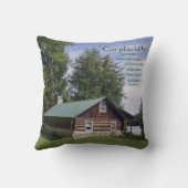 詩歌の丸太小屋 クッション (裏面)