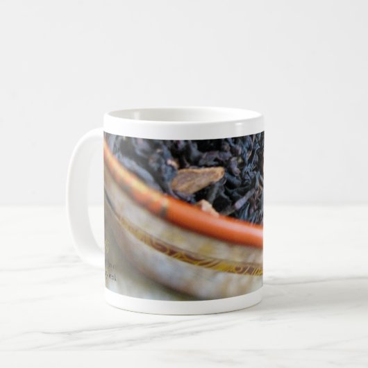 詩歌の壊れ目の茶マグのための仕事時間の詩歌 コーヒーマグカップ (正面左)