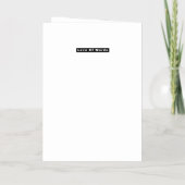 詩歌の愛 箔グリーティングカード (裏面)