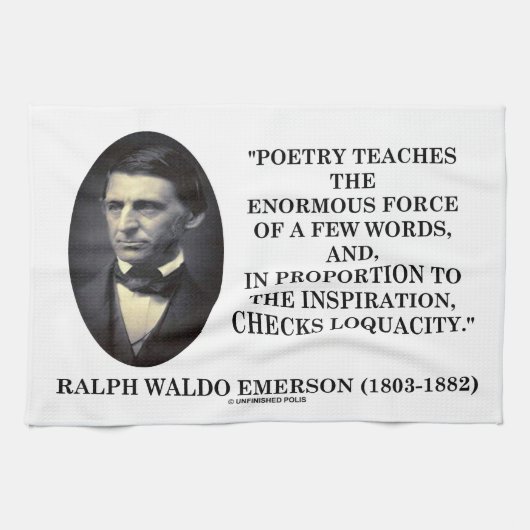 詩歌は少数の単語の引用文の巨大な力を教えます キッチンタオル (横)