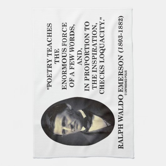 詩歌は少数の単語の引用文の巨大な力を教えます キッチンタオル (縦)