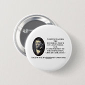 詩歌は少数の単語の引用文の巨大な力を教えます 缶バッジ (正面&裏面)