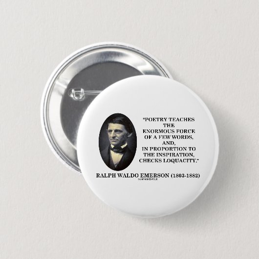 詩歌は少数の単語の引用文の巨大な力を教えます 缶バッジ (正面&裏面)