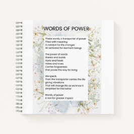 詩歌を元気にする力の言葉 ノートブック