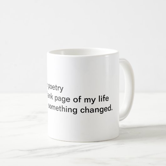 詩歌を置いて下さい コーヒーマグカップ (正面右)