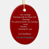 詩的で赤いオーナメント セラミックオーナメント (裏面)