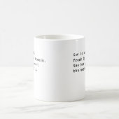 詩的なタイポグラフィ コーヒーマグカップ (中央)