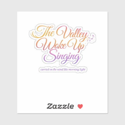 詩的な日の出 The Valley Woke Up Singing シール (シート)