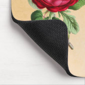 詩的な瑠美引用文タイポグラフィとヴィンテージレッドローズ マウスパッド (コーナー)