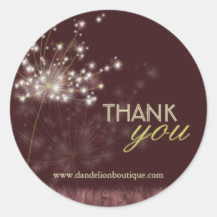 詩的な秋ダンデリオンビジネスサンキュー ラウンドシール