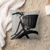 詩的シルエットシックフランスのバイクヴィンテージアート クッション (ブランケット)